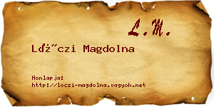 Lóczi Magdolna névjegykártya