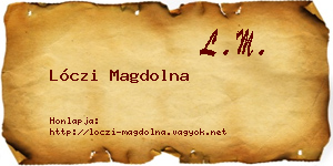 Lóczi Magdolna névjegykártya