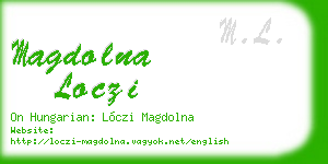 magdolna loczi business card