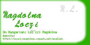 magdolna loczi business card